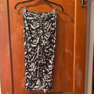 Rag & Bone Black and White Floral Pencil Skirt
